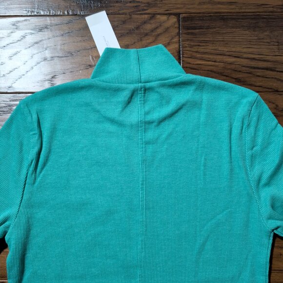 New American Eagle long sleeve baby tee mock neck green size small - Picture 11 of 14